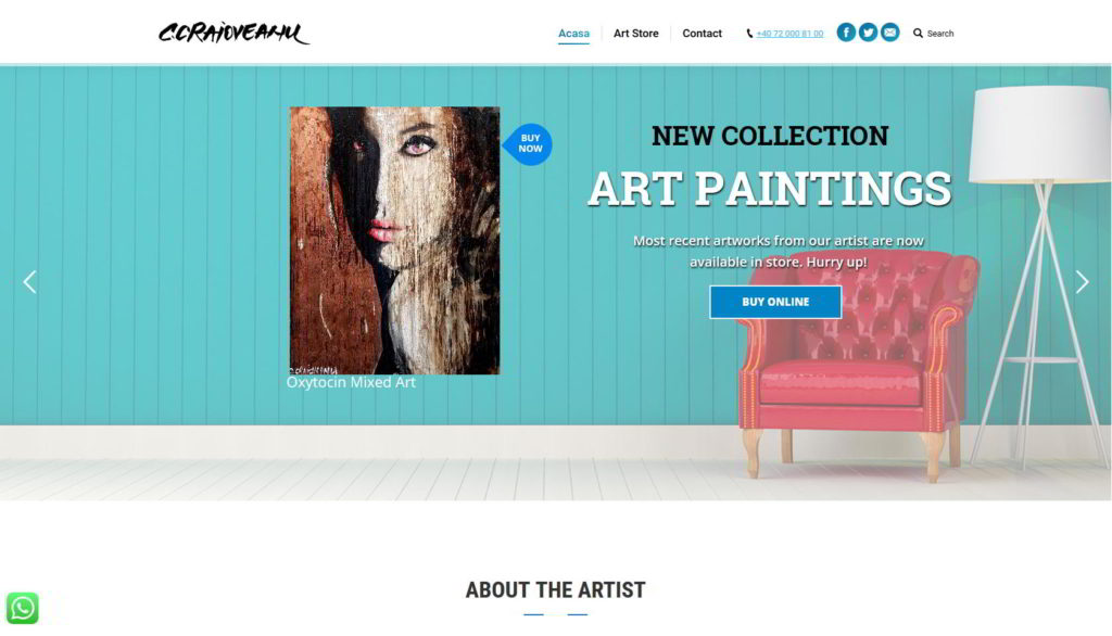 creare site pentru arta